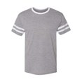 thumbnail image 1 of Jerzees Camiseta Triblend Varsity Ringer para Hombre (602MR) Oxford/Blanco 2XL Jerzees 602MR, 1 of 1