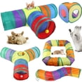 thumbnail image 2 of Cats Foldable Play Tunnel Tube Toy Care Pet Store Round, 2 of 34