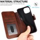 thumbnail image 3 of (Marrón) Funda protectora para iPhone 14 ProMax, Funda de TPU a prueba de golpes, Funda tipo cartera de cuero PU, Ranura para tarjeta, Cierre magnético, 3 of 5