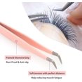thumbnail image 4 of COZBIRD Fiber Tips Boot Lash Tweezers for Eyelash Extensions Rounded Tip Diamond Grip Ultra Precision Stainless Steel Volume Tweezers (CO-05), 4 of 6