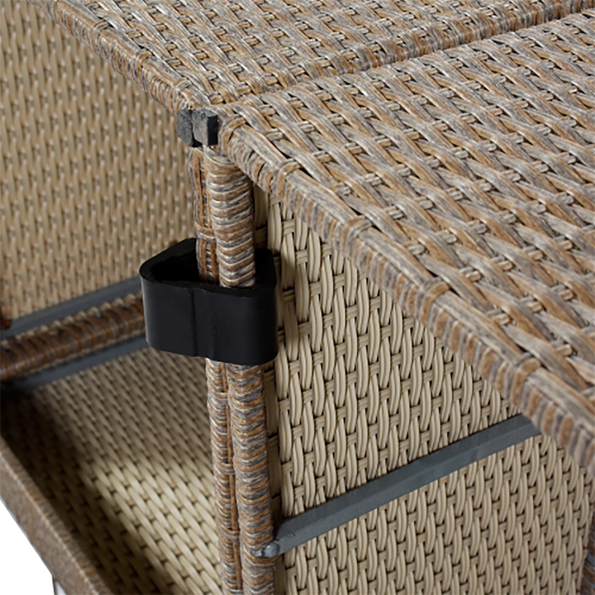 Kadyn Patio Furniture Set 6 Piece All Weather PE Wicker Rattan Outdoor Combo Sofa with Rectangular Table and Chairs for Backyard Porch, Brown Wicker, Brown Wicker + Beige Cushions Kadyn Patio Furniture Set 6 Piece All Weather PE Wicker Rattan Outdoor Combo Sofa with Rectangular Table and Chairs for Backyard Porch, Brown Wicker, Brown Wicker + Beige Cushions