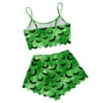 thumbnail image 4 of Bjutir Women Halloween Short Set Sleeveless Tank Top And Halloween Print Casual Pajamas Set Homewear Summer Outfit Set For Women Green, 4 of 4