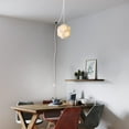 thumbnail image 4 of Kiven Plug in Pendant Light Equipped with Dimmable Lighting Cord（15ft）,Creativity Pendant Light PMMA Flower Shade for Bedroom Counter Children's Bedroom,White-1 Pack, 4 of 7