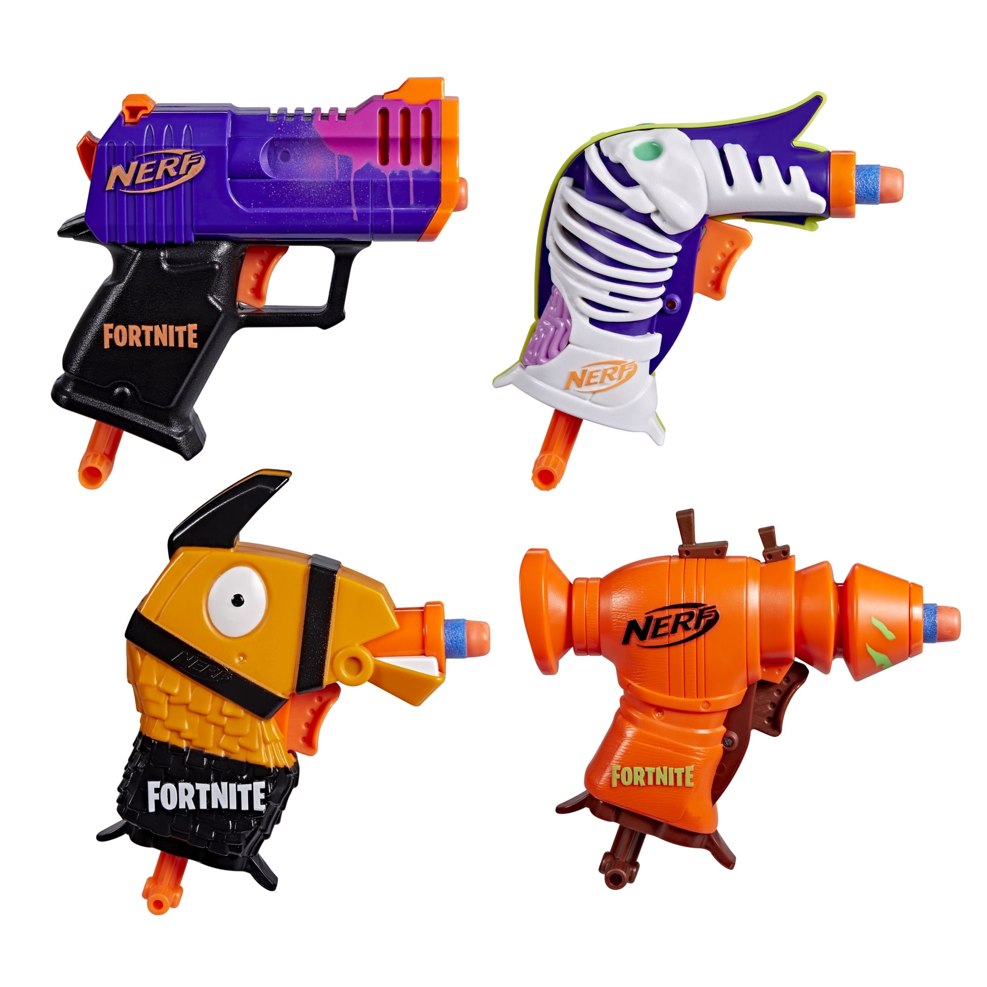 Nerf Fortnite Fortnitemares Blaster Pack of 4 Blasters, 8 Nerf