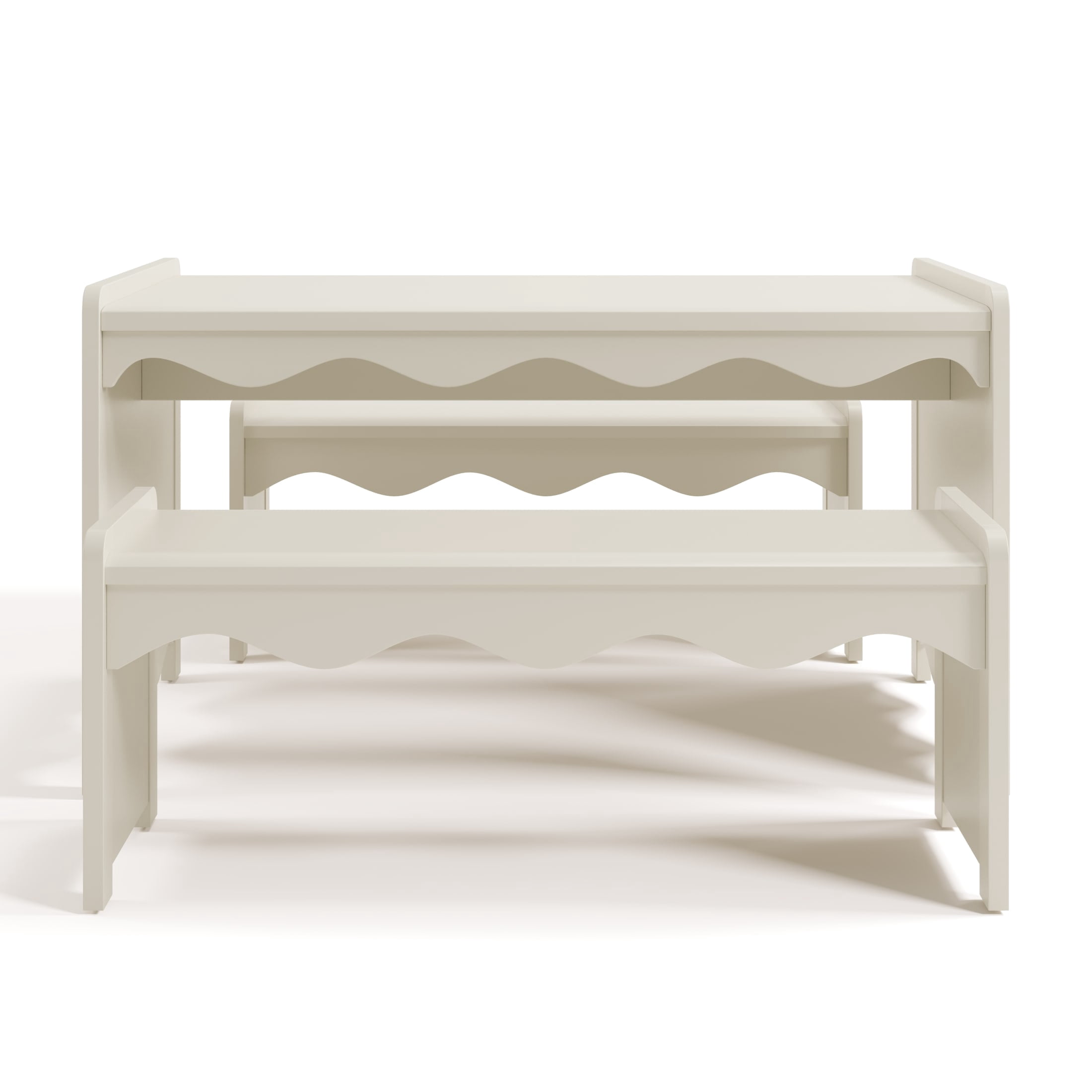 Storkcraft Casablanca Montessori Indoor Kids Table and Bench Set - Frosted Oat