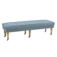 thumbnail image 4 of Linon Isabelle Linen Blue Tufted Bench, Multiple Sizes and Colors, 4 of 9