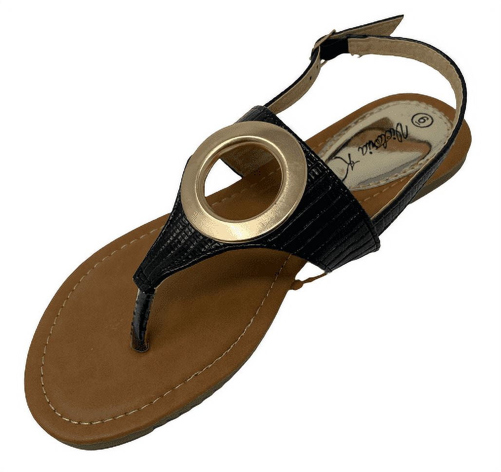 Victoria K Women's Gold Ring Sandals