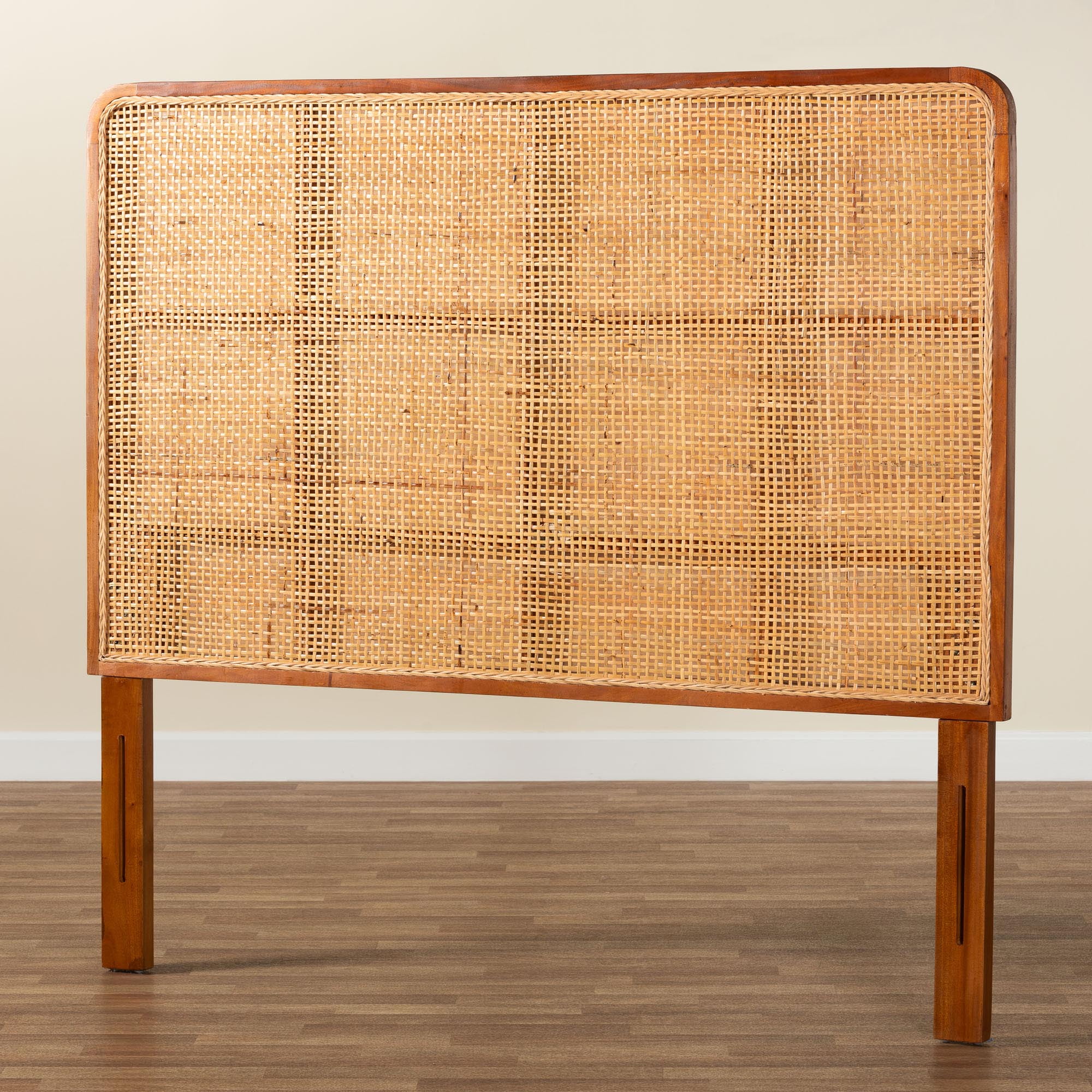 bali & pari Caspia Boho Headboard, Queen, Red Teak