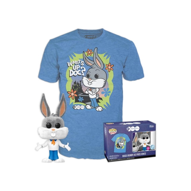 Funko Pop and TEE Looney Tunes Bugs Bunny FLOCKED (Talla CH) Funko POP AND TEE