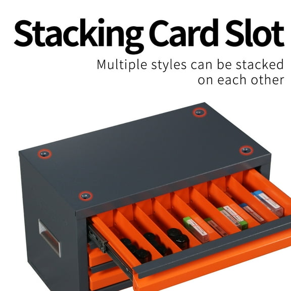 Drill Bit Dispenser Cabinet 3-Drawer Drill Bit Dispenser With Labels Widened Handles Rust-proof Drill Bit Organizer Case