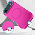 thumbnail image 5 of I-HONVA For iPhone 17 Air Case Compatible with MagSafe,3-Layer Military Grade Drop Protection Anti-Slip Bumper Rugged Shockproof Dustproof Protection 6.6 inch Phone Case,Rose Teal, 5 of 7
