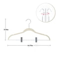 thumbnail image 4 of VECELO 20-Pack Velvet Clothes Hangers, 16.5in Heavy-Duty Hangers with Adjustable Clips, Non-Slip, Space-Saving, Beige, 4 of 7
