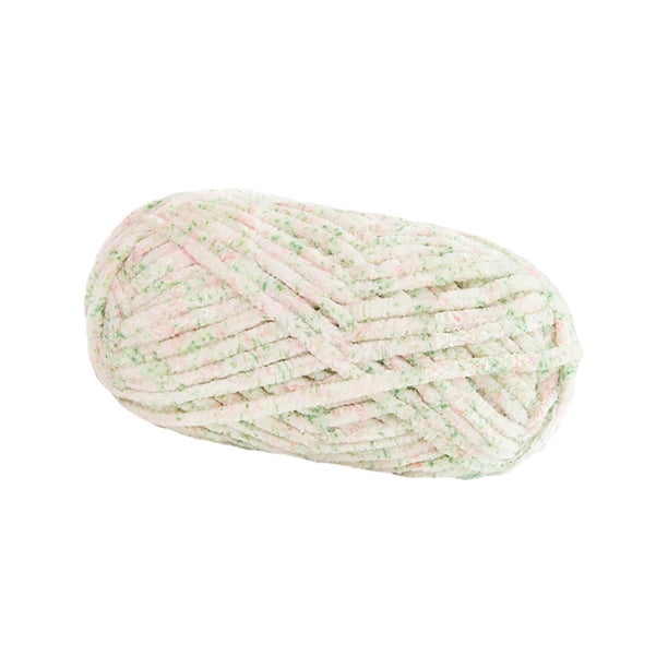 Hilo de lana grueso de 80 m de largo para tejer con el brazo, hilo de lana gigante para crochet. Beige Rosa Verde