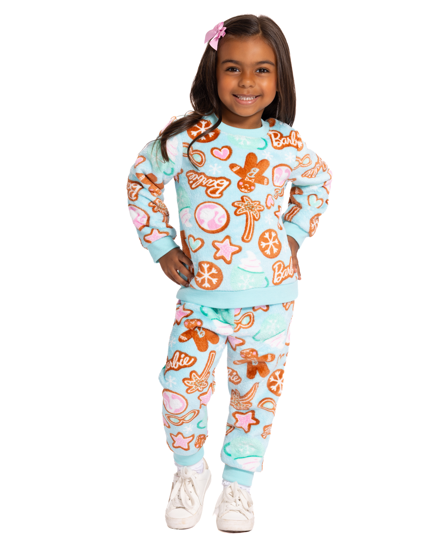 Barbie Toddler Girl Long Sleeve Cozy Crewneck & Jogger Set photo 2