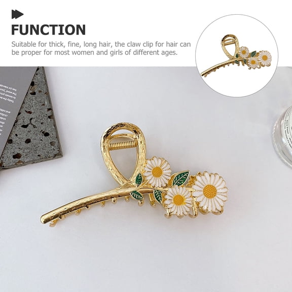 COMPUKAS Metal Fabric Flower Hair Clip for Women, Decorative Hair Accessories, 1 Piece