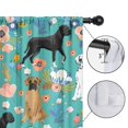 thumbnail image 4 of Blackout Kids Curtains,Dog Pattern with Floral Background Childrens Insulated Curtains Set Of 2,Bedroom Essentials,Toddler Room Decor 52x63in(132x160cm), 4 of 4