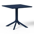 thumbnail image 6 of WestinTrends Playa 31.5" Square Outdoor Plastic Resin Patio Dining Table for 4, Navy Blue, 6 of 12