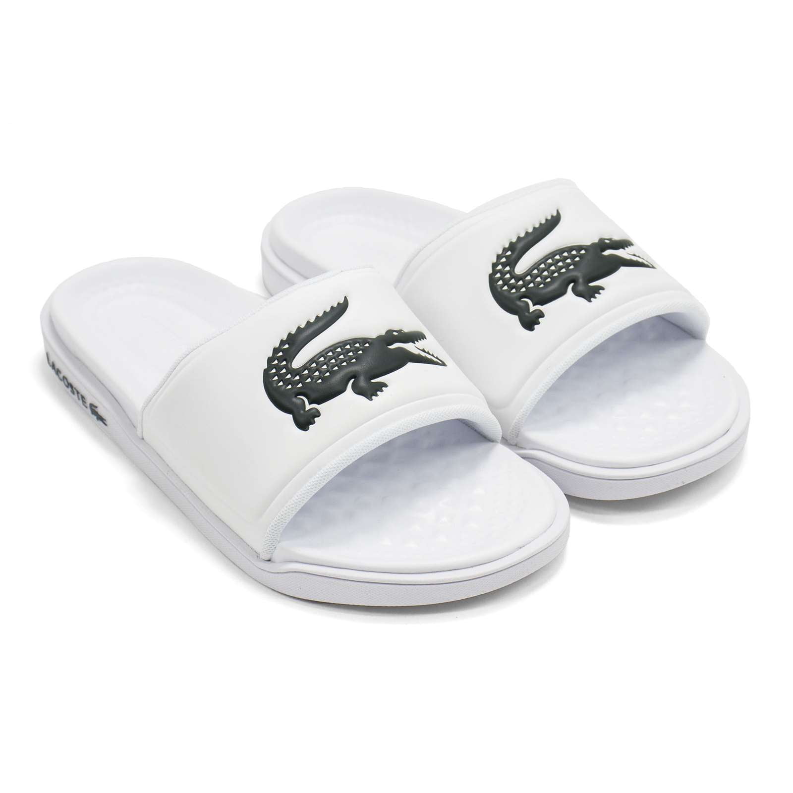 Lacoste Dualiste 0922 1 Slide Sandals, White \ Dark Green,11 M US - Walmart.com