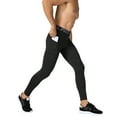 thumbnail image 3 of Toptie Men's Compression Pants, Cool Dry Athletic Pants, Workout Running Leggings-White-XL, 3 of 6