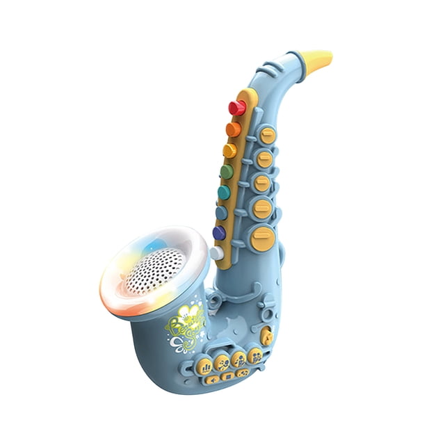 Qocolcyl Kids Saxophone Toy with Light and Sound,Multifunctional Early Educational Toys Musical Instrument Toy for Toddler Girls Boys Beginners Music Simulation Mini Saxophone,Birthday Christmas Gifts
