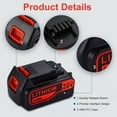 thumbnail image 4 of Persever 5.0Ah 20-Volt LB2X4020 Replacement for Black Decker 20V Lithium Battery LBXR20 LB20 LBX20 LBXR2020-OPE LBXR20B-2 LBX4020 LST220 Compatible With Cordless Power Tools (non-original), 4 of 5