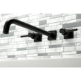 thumbnail image 2 of Kingston Brass KS6040DL Concord Two-Handle 3-Hole Wall Mount Roman Tub Faucet in Matte Black, 2 of 7