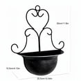 thumbnail image 4 of Fwttom Plant Pots, Vintage Iron Hanging Plastic Flower Pots for Outdoor Plants, Planter Container for Windowsill Balcony Home Decoration, Black, 4 of 9