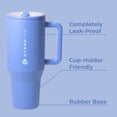 thumbnail image 2 of HydroJug Traveler - Botella de agua con asa y pajita abatible - Cabe en portavasos, vaso resistente a fugas, reutilizable, aislado, de acero inoxidable y base de goma - Regalos para mujeres y hombres, 2 of 4