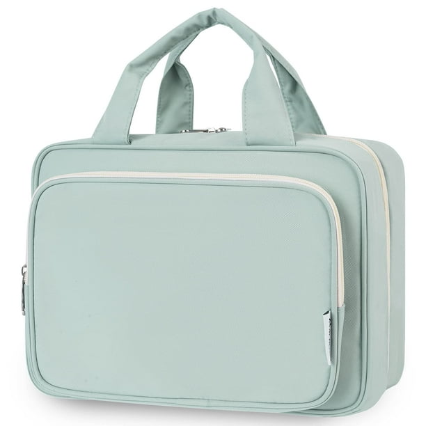Neceser de viaje Narwey, tamaño grande, para colgar maquillaje, color verde menta