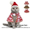 thumbnail image 5 of Festival Cats Costume Hat Set Cosplay Pet Party Cloak with Santa Hat Christmas Pet Festival Dog Photo Props Outfit, 5 of 9