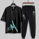 thumbnail image 2 of Conjuntos de camiseta y pantalones para hombre, oferta, top vintage, trajes deportivos holgados, sudadera moderna, ropa ajustada para hombre, chándal regular XL, 2 of 5