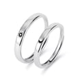 thumbnail image 1 of Anillo de plata sol y luna ajustable 925 para parejas, 1 of 1