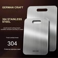 thumbnail image 5 of Food Grade Stainless Steel Cutting Board 304 - 13.3"x9" Large Chopping Board for Meat Fruit Vegetables - Easy Clean Dishwasher Safe - Silver, 5 of 5