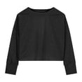 thumbnail image 5 of Faraee Teen Girls Open Back Shirts Backless Yoga Workout Summer Cute Tee Tops Short Sleeve Crop Oversized T Shirts Clothes 4t 5t 6t 7t 4-14 Years Black, 5 of 7
