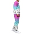 thumbnail image 4 of Mens Sweatsuits 2 Piece Casual Oversized Long Sleeve Sweatshirts And Gradient Print Sweatpants Outfits Athletic Sweatsuit, 4 of 5