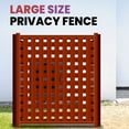 thumbnail image 3 of 3 Panel Wooden Fence, Privacy Screen, 32.7in x 37in, Trash Can Fence, Hide Air Conditioner Units, Trash Cans, Pool Equipment, Brown, 3 of 8