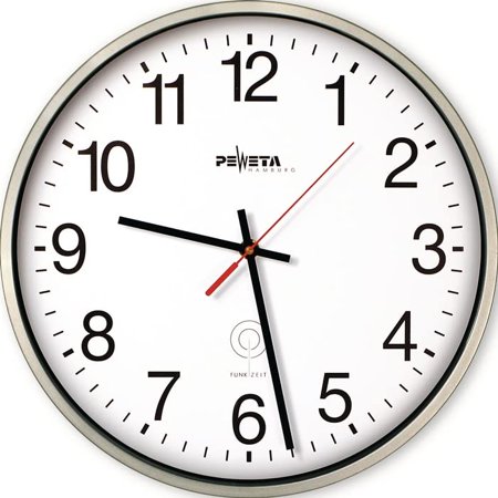 Radio Controlled Wall Clock, Diameter 300 mm Max. Kunstst. Geh. Arabic Numbers Soft Line Casing