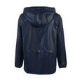 thumbnail image 6 of COOFANDY Mens Lightweight Packable Rain Jacket with Hood Waterproof Trench Raincoats, 6 of 10