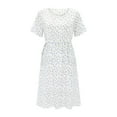 thumbnail image 4 of Vestido versátil de gasa sin mangas corto con tirantes casuales y estampado floral de verano para mujer Pompotops  ghjkhdj4173, 4 of 8