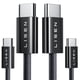 thumbnail image 1 of Cable USB C a USB C LISEN, 240 W, carga rápida, 1 m+2 m, paquete de 2, 1 of 6