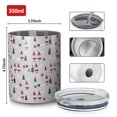 thumbnail image 4 of 12oz Coffee Tumblers Gray Christmas Gnome and Tree Pattern Stainless Steel Vacuum Insulated Travel Tumbler Coffee Cups Mug with Lid and Straw with Cleaning Brush for Cold & Hot Drinks, 4 of 5