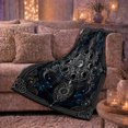 thumbnail image 5 of Lunar Phase Mandala With Ornate Interlaced Border, Soft Flannel Blanket with Ornate Celestial Geometry Print, Housewarming Gift and Home Decor for Bedroom and Living Room, 5 of 7