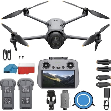 DJI Mavic 4 PRO Drone with 2 Batteries 6K60 HDR, 100MP, 51-Min Max Flight Time, 18.6-Mile Range, ActiveTrack 360 Subject/Vehicle Tracking, Omnidirectional Avoidance Bundle with 128GB Memory Card