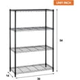 thumbnail image 3 of BIQWBIC 4-Tier Wire Shelving Unit, Adjustable NSF Metal Shelf, 1000lbs Total Capacity, Black, 3 of 6