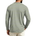 thumbnail image 5 of Mfakffe Men's Striped T-Shirt Long Sleeves Round Neck Basic | Spring Fall, Lightweight Fabric, Soft, Regular Fit, Casual Style, 5 of 5