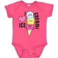 thumbnail image 3 of Inktastic I Love Ice Cream with Cute Ice Cream Cone Boys or Girls Baby Bodysuit, 3 of 5