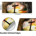 thumbnail image 3 of Jesus Cross Hole Gaming Mouse Pad XL Easter Christ Resurrection Faith Extended Big Large Desk Mat Non-Slip Rubber Base Stitched Edge Long Keyboard Mousepad for PC Computer Laptop,31.5×11.8 in, 3 of 6
