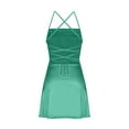 thumbnail image 4 of Tbopshirt Dresses for Women,Women's Fashion Solid Color Suspender Straps Open Back Waist Dress, 4 of 5