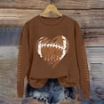 thumbnail image 4 of Football Shirts for Women Football Sweatshirts Pullover Sweaters Crew Neck Sweatshirts Rugby Shirt Long Sweaters Oversized Sweatshirt Graphic Sweatshirts for Women Fun Sweaters for Women, 4 of 7
