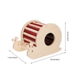 thumbnail image 2 of OUNONA Small Pet Hideout House Snail Shaped Wood for Pet Rabbit Multi 1Pcs, 2 of 5